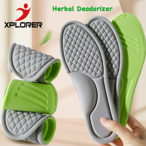 1 Pair Herbal Insoles Sport Sneakers Shoe Insoles Anti-Bacterial Shock Absorption Nature Herbal Deodorizer for Flat Shoes Pads Massage Insoles for boots formal Shoes Repair Accessories Free Cutting Soft Shoes Padding Replacement