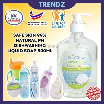 TRENDZ SunGlow Dish Wash Baby Bottle Wash Liquid Child Safe Sabun Pencuci Pinggan Mangkuk Botol Bayi 500mL