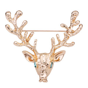 1Pc New Mens Personalized Classic Reindeer Shaped Brooch Exquisite Christmas Coat Accessory Brooches Jewelry Gift