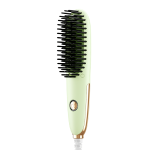 Akiracosme Mini Portable Ceramic Negative ion Hair Straightener Comb  Straightening Beard Brush for Men Hair Styling Beauty Tools