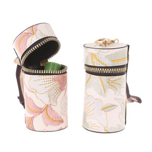 YAFEN Vintage Mini Bucket Coin Purse Embroidery Lipstick Storage Bag Keychain Earphone Bag Small Bag Pendant Fashion Accessories