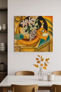 Tranh Sơn Mài Nghệ Thuật PICASSO size 40x40 cm thích hợp trang trí làm quà tặng ý nghĩa..