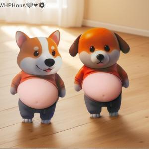 WP💓💛💖 3D Cute Puppy Sticker Squeezeable Shiba Inu Phone Case Decoration Childrens Birthday Party Favor Festival Supplies