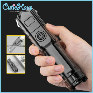 Cutiehaus Multifunctional LED Super Bright Mini Flashlight USB Rechargeable Telescopic Zoom Torchlight Multifungsi LED Lampu Teleskopik Boleh Dicas semula