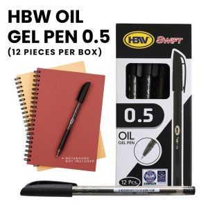 0.5 Oil Gel Pen Smooth Ballpoint Writing 12pcs/Box for Office professionals - Color Option