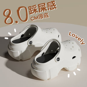 [Free Shipping] WomenS High-Heeled Thick-Soled Perforated Sandals For Summer Outdoor Wear Height-Increasing 2025 New Model High-Heeled Beach Non-Slip Shoes