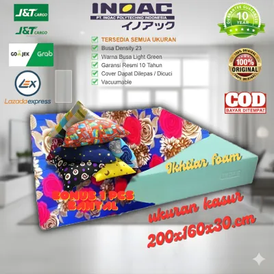 Inoac Kasur Busa No 2 Tebal 30 cm 200x160x30 cm Garansi 10 Tahun Anti Kempes Kasur inoac asli