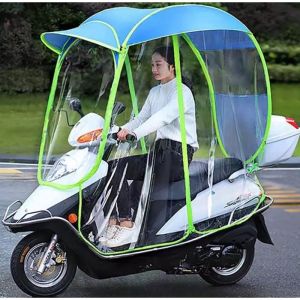 COD Waterproof Anti Panas Kanopi Motor FULL TIRAI Payung MOTOR FULL COVER WINGS COVER MOTOR RAPAT PENUTUP MOTOR Anti Hujan Air