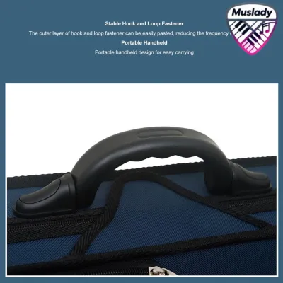 MUSLADY Hộp đàn violin Hộp đàn violin hình tam giác bảo vệ 3 lớp nhẹ cho du lịch