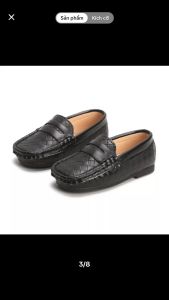 Giày trẻ em in đen trắng caro