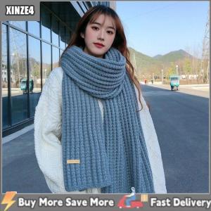 [COD] XINZE4 Phụ Nữ Mùa Đông Khăn Mới Hàn Quốc Len Khăn Những Người Yêu Thích Người Đàn Ông Và Phụ Nữ Dày Ấm Sinh Viên Rắn Màu Dệt Kim Chiếc Khăn Bib
