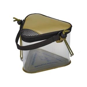 Tam Giác Xô Đa Chức Năng Minnow Xô Với Nắp Lưới Đóng Mở Sống xô đựng cá Sống Baits Container Xách Tay