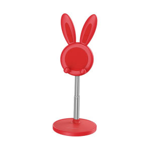 OATSBASF Cute Cell Phone Stand Adjustable Bunny Phone Stand for Desk Thick Case Friendly Holder Compatible with iPhone Kindle iPad Switch All Phones