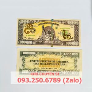 ⭐TẾT 2025⭐ [SỐ VIP] Tiền 1 Triệu Đô La Mỹ - 1 Triệu USD Hình Con RẮN Vàng Siêu Cấp Seri Siêu Đẹp VIP Số Tiến