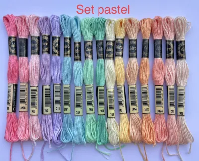 Set Chỉ Thêu Airo Cao Cấp – Tông Pastel 16 Màu | Chỉ Thêu Tay Chỉ Thêu Cross Stitch Chỉ Cotton Đẹp
