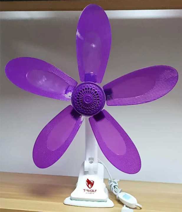 5 blends Fan(420) Home Electric Fan W/ Clip Clover Fan AntiHeat