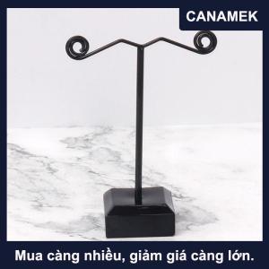 【CANAMEK】 Kim loại đồ trang sức hiển thị đứng màu đen rõ ràng Acrylic Stud Bông tai chủ móc áo truy cập trường hợp đồ trang sức Organizer bouches trang trí