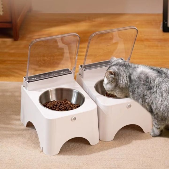 LINHU Auto Open Smart Pet Bowl Plastic Plug in Pet Dispenser Removable ...