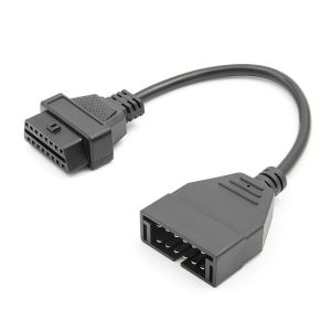 12 Pin to BD2 Adapter Cable for GM Vehicles - OBD1 to OBD2 Diagnostic Scanner Converter Compatible with Tech2 for Older GM Cars (Pre-1996) 12PIN OBDI to 16PIN OBDII Connector