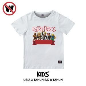 Kaos distro anak laki laki usia 5-6 tahun bahan cotton 30s / Kaos kids motif roblox