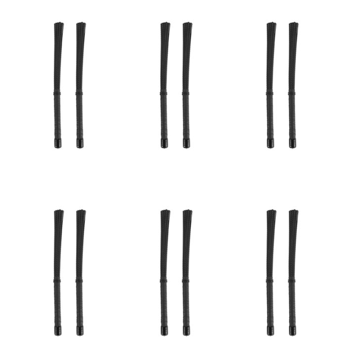 12Pcs Cajon Brush Telescoping Drum Brushes Nylon Sticks Percussion for