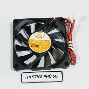 Quạt 7Cm Dày 1Cm (Điện áp DC 12V 2 dây đầu 2 Pin (4.0mm x 5.5mm) NEW