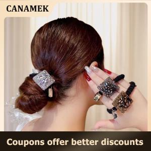【 CANAMEK 】 Womens Rhinestone Elastic Hair Bands For Girls Cute Womens Hair Accessories Perfect For Parties & Daily Looks Hair Rope