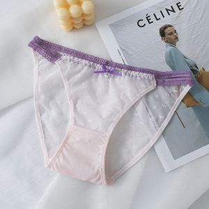 กางเกงชั้นในผู้หญิง บิกินี จีสตริง กางเกงในผ้าซีทรู นิ่มยืด #Y241
