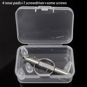 20Pcs Silicone Nose Pads for Glasses with Screwdriver Soft Air Chamber Eyeglasses Anti-slip Nose Pad Screw Replace Repair Tool