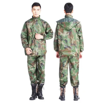 Áo Mưa Bộ Rằn Ri Nam Nữ Cao Cấp Đủ Size Bộ Quần Áo Mưa Lính Vải Dù Dày Siêu Bền An Toàn