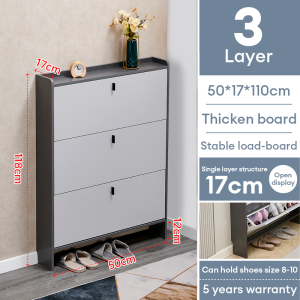 LALA Flip Over Shoe Cabinet Luxury Shoe Rack High-capacity Household Doorway Hallway Storage Cabinet Against Wall Rack Kasut Kabinet Storan Lorong翻斗鞋柜