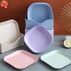 GXY Japanese style wheat straw plastic bowl fish plate set Environmental protection materials