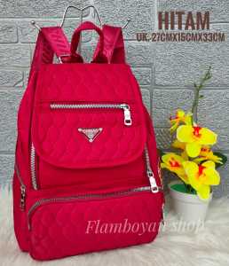 RANSEL WANITA IMPORT KANTONG 1 BISA MUAT LAPTOP 14 INCH