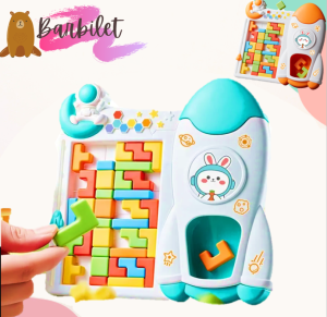 Childrens Matching Board Block Jigsaw Puzzle Toys Game Kids 俄罗斯方块积木3D立体拼图 Thinking Training Intellectual Early Educational Development Toys