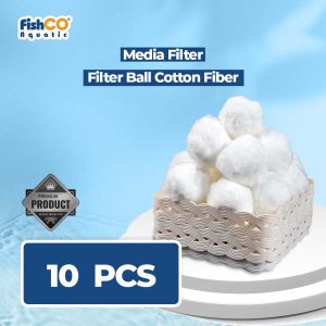 Aquarium Bio Fiber Crystal Cotton Ball untuk Water Treatment 10pcs