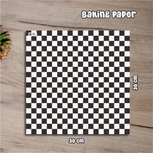 200PCS Kertas Alas Roti Motif Catur 30x30 Foodgrade - Wrappaper/Kertas Bungkus Makanan Kekinian