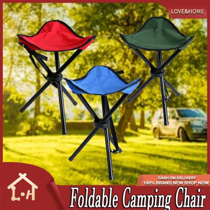 anncai Outdoor ThreeLegged Foldable Folding Travel Chair Lazada PH