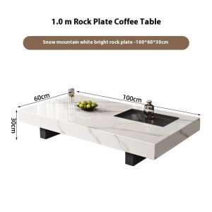 [Cozy ]Tea Table Minimalist Marble Coffee Table Side Table Living Room Coffee Table With Storage