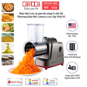 Máy thái rau củ quả đa năng 5 chế độ Thương hiệu Mỹ Camoca cao cấp VSQ-S5 - BẢO HÀNH 1 NĂM HÀNG NHẬP KHẨU