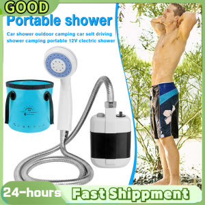 Portable Camping Electric Shower Outdoor USB Rechargeable Shower Head Bathing 3.7V Pump 4.9ft for Beach Swimming Outdoor Traveling Hiking Shower Head With Hose Set