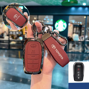 SCH Leather Key Cover For Toyota Hilux Rogue Revo Innova Hilux G 2025 Zenix Hybrid Fortuner Harrier Camry