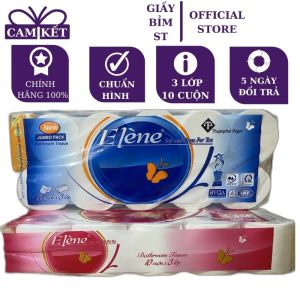 Giấy vệ sinh Elene 3 lớp 10 cuộn chính hãng cao cấp cho nhà hàng quán ăn
