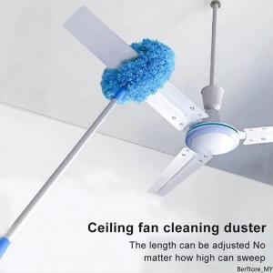 Ceiling fan dust brush living room cleaner Fan Duster Dust Cleaning Tool Fan Brush Cleaner household extended thickening stretchable fiber electrostatic adsorption cleaning tool suitable for high ceilings and hard-to-reach areas