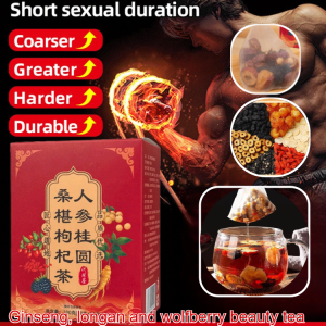 Ginseng longan and wolfberry beauty tea blood-tonifying and qi-enhancing health tea mulberry and wolfberry tea red wolfberry and black wolfberry