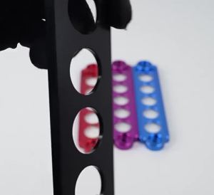 Car modification accessories: aluminum alloy battery clips with stainless steel 5 Hole-fixed hook battery mounting bracket kit