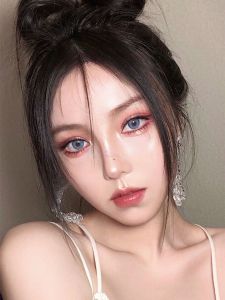 Local Malaysia🇲🇾】Mrs.H-Gemstone 2Pcs Blue Brown Colored Contact Lens Power 0.00-8.00 Use 14.0mm Daily Contacts Lens Free Lens Case