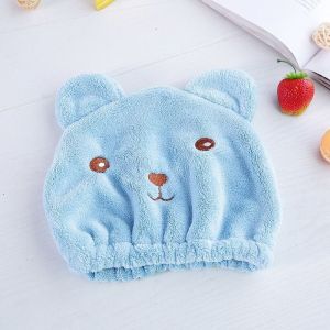 Happy Mall COD Bathroom Hair Drying Cap Coral Fleece Cap for Women