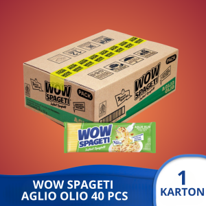 (1 KARTON) WOW SPAGETI AGLIO OLIO Pasta Instan isi 40 pcs