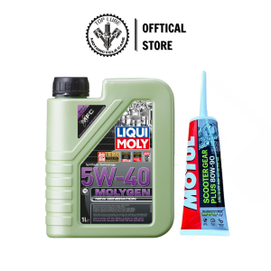 [COMBO TAY GA] Nhớt Tổng Hợp LIQUI MOLY MOLYGEN 5W40 + Nhớt hộp số (nhớt Lap) Motul Scooter Gear plus 120ml