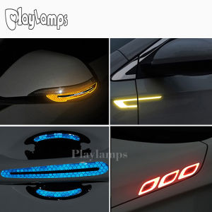 Tay Nắm Cửa Ô Tô Sợi Cacbon Thông Dụng Miếng Dán Bảo Vệ Gương Chiếu Hậu Chống Trầy Xước Miếng Dán Miếng Dán Bảo Vệ Xe An Toàn Dải Phản Quang